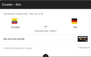 Ecuador vs Đức